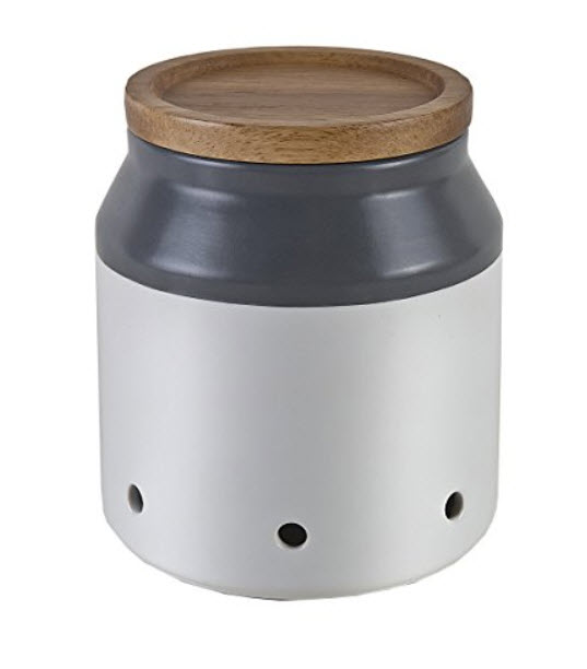 KERAMIK-Holzdeckel-Jamie-Oliver-Keramik-Knoblauchbehälter-mit-Akazienholzdeckel