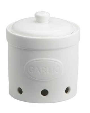 STEINGUT-The-Drh-Collection-BIA-Embossed-White-Pottery-Garlic-Cellar